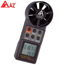 AZ8906 цифровой анемометр Поток воздуха измеритель скорости ветра измеритель температуры