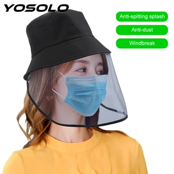 

YOSOLO HD Transparent Full Face Protection Mask Washable Dust-proof UV Bicycle Face Mask Breathable Foldable Anti-Spray