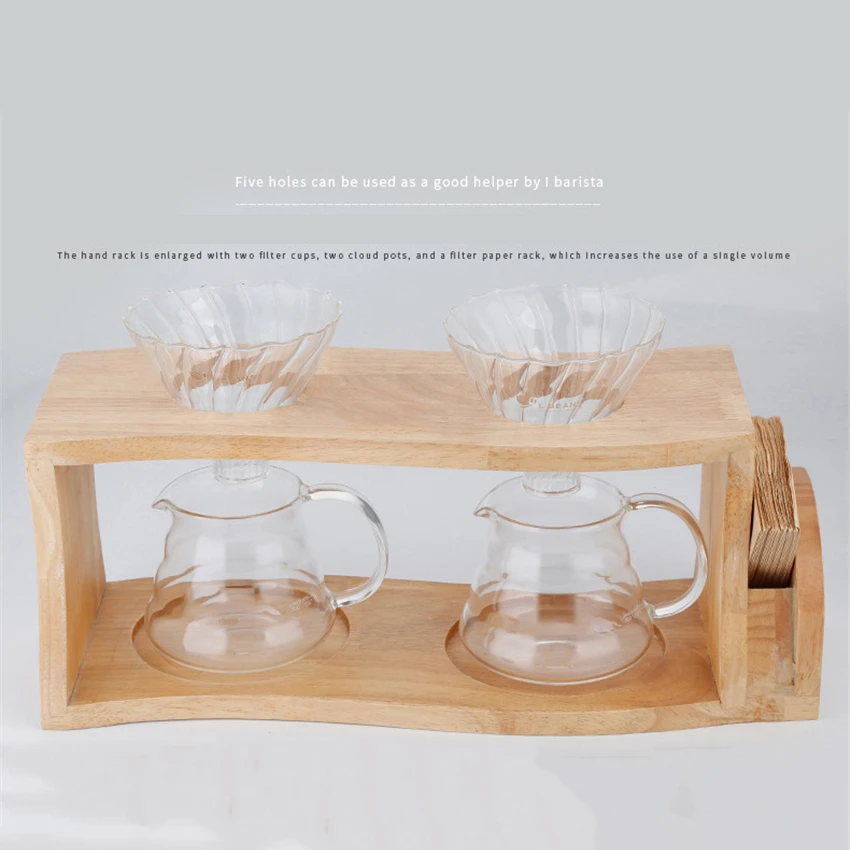 V60 чашка-фильтр для кофе держатель фильтр бумажная Пивоваренная подставка кофе деревянная стабильная стойка фильтры для кофе эспрессо аксессуары для приготовления кофе