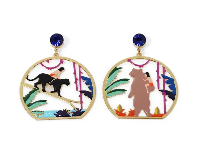 CSxjs глянцевое покрытие Парижа Lover серьги