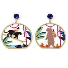 CSxjs глянцевое покрытие Парижа Lover серьги