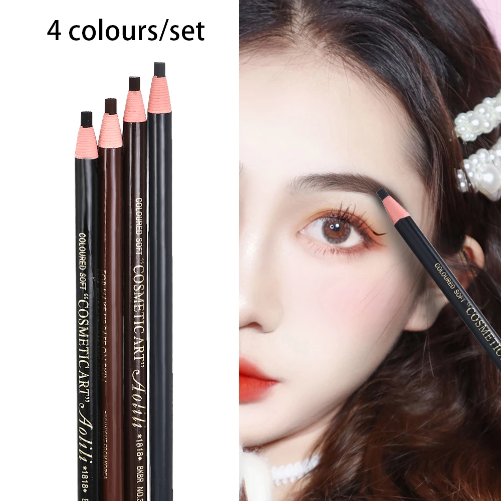 4 Colors/Sets Eyebrow Pencil Waterproof Pen Long-lasting Eyebrow Enhancer Easy Wear Eyebrow Tint dye Makeup Tools Cosmetics 4 Colors/Sets Eyebrow Pencil Waterproof Pen Long-lasting Eyebrow Enhancer Easy Wear Eyebrow Tint dye Makeup Tools Cosmetics