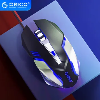 

ORICO Professional USB Gaming Mouse Adjustable 3200 DPI Computer Mouse Wired Optical LED Lighting Silent Mouse for PC Laptop