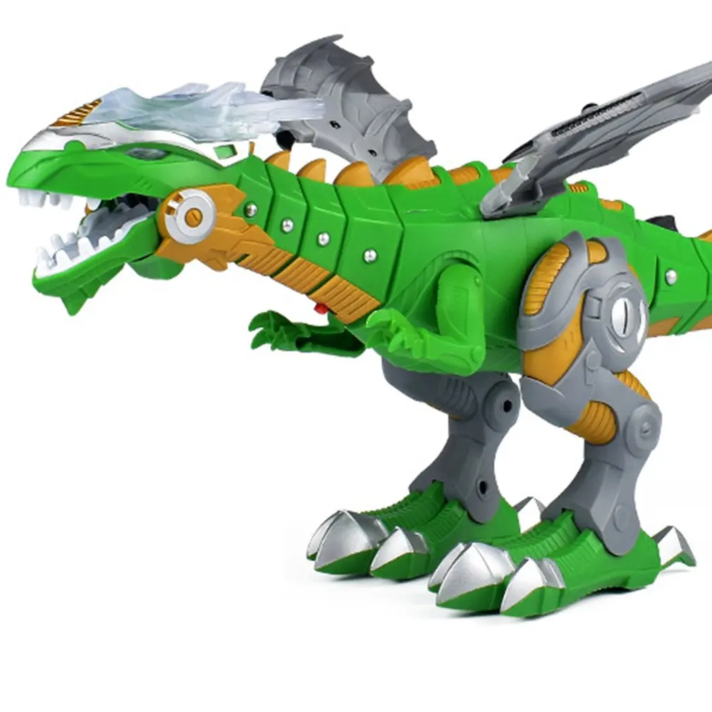 Электрический спрей динозавр игрушка звук и светильник огнедышащий механический драконы динозавр модель игрушки детские игрушки
