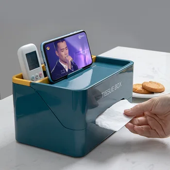 

Tissue Box Storage Box For Housekeeper Home Deco Plastic Paper Box Room Accessories Multifunctional Pumping Box For Coffee Table