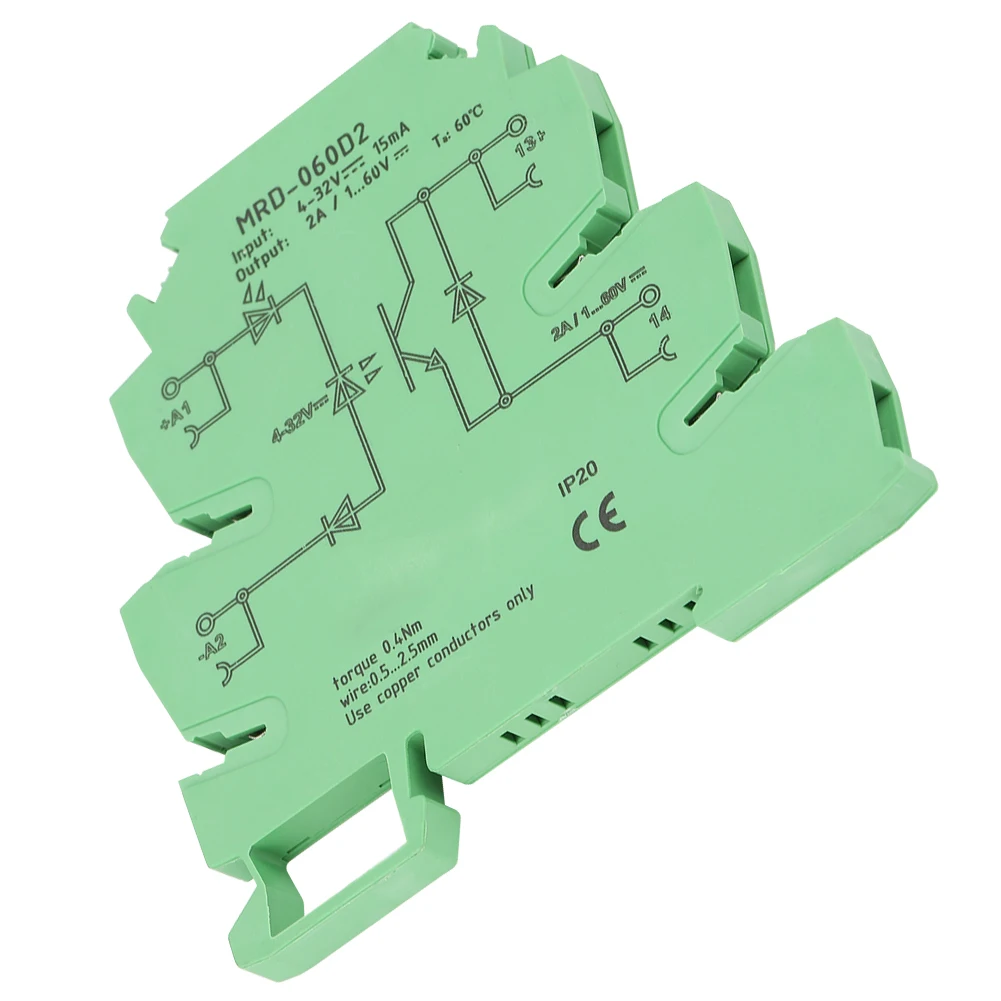 

Solid State Relay Module MRD-060D2 Ultra-Thin 6.2mm Solid State Relay Module Input 4-32VDC NO Ultra-Thin Port Relay