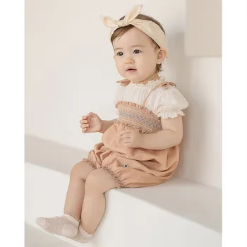 

Baby Romper Jumpsuit Cotton Newborn Baby Girls Romper Suspender With T-shirt 2pcs Toddler Clothes Backless Infant Baby Jumpsuit