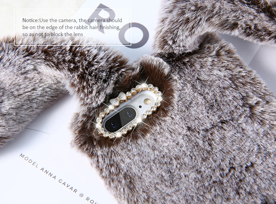 cute furry rabbit case for iPhone 6 7  Plus (4)