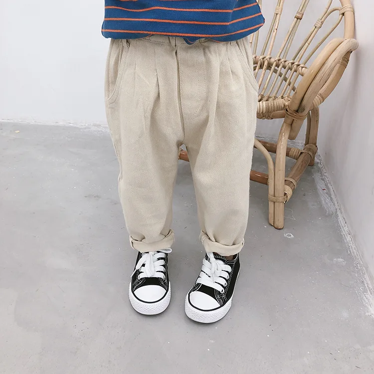Spring Autumn boys girls 3 colors Cargo Pants kids casual all-match trousers 1-7Y