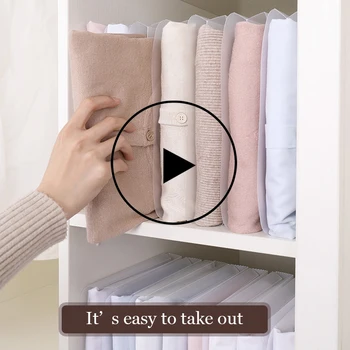 

T shirt Organizer Clothes Folding Board Closet Storage Rack Wardrobe Clothing Organizer T-shirt Storage System Space Saver
