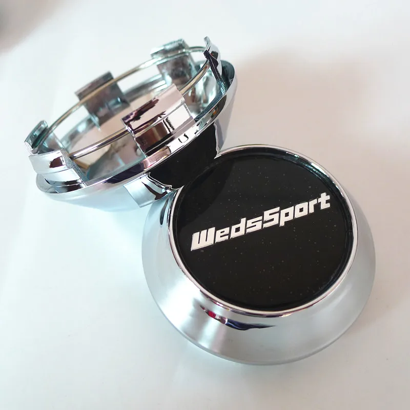 4pcs 68mm Car Wheel Hub Center Dust-proof Cap Cover 45mm Badge Emblem Sticker for WedsSport Spoon Sports car wheel hub covers