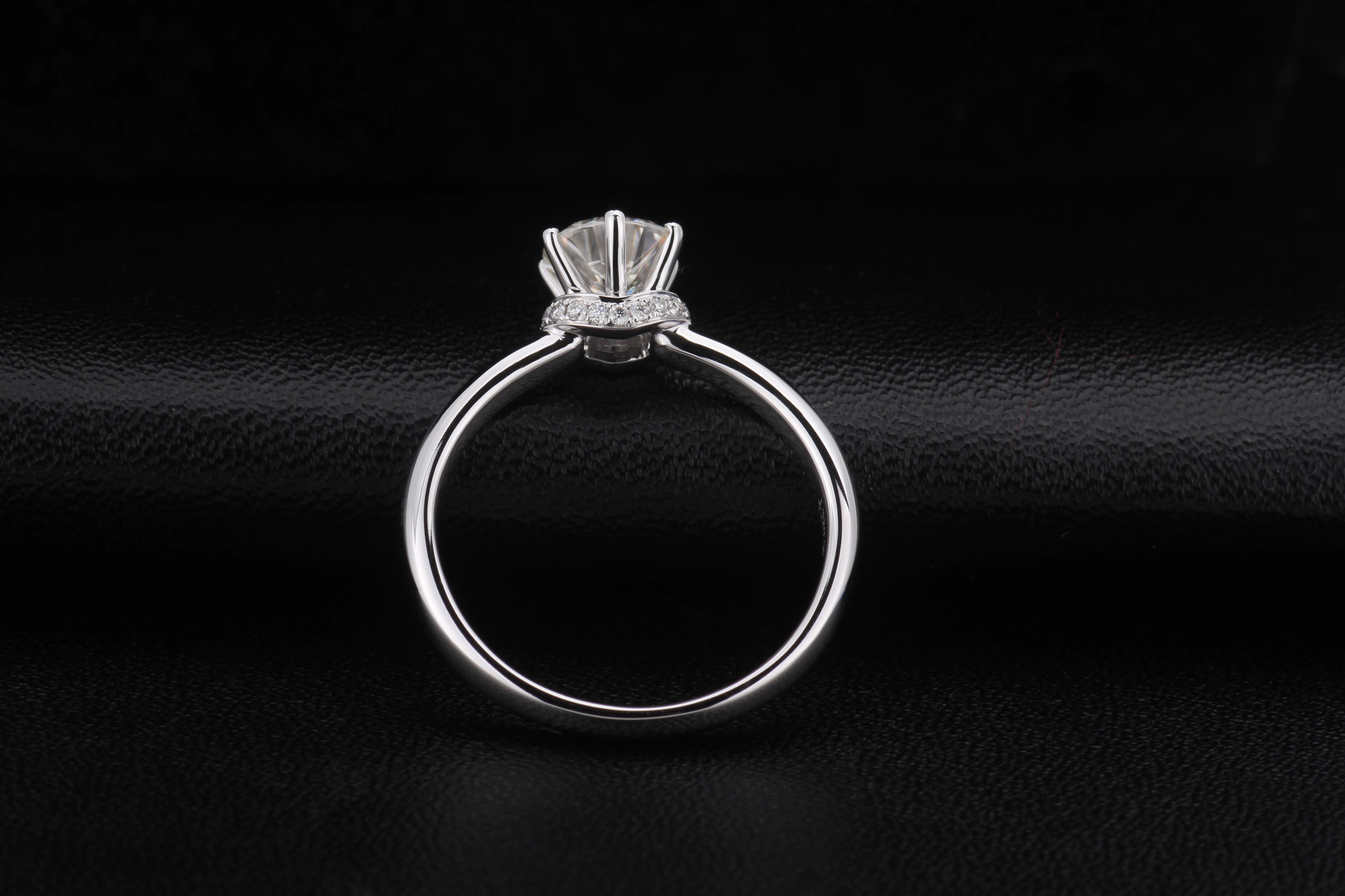 Starszuan драгоценность Высокое качество 18 К Тест Положительный 1ct Moissanite кольцо GH Moissanite кольцо романтический подарок для женщин