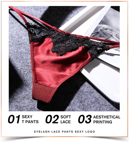 BALALOUM Women Summer Ultrathin Sexy G-String T Back Thongs Lace Panties  Underwear Female Lingerie High Quality 9Colors Optional - AliExpress