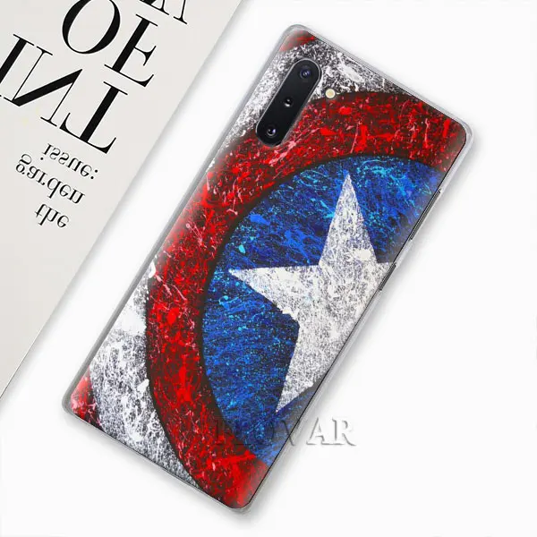 Marvel comic Капитан Америка чехол для телефона samsung Galaxy Note 10 Plus Note 8 9 S10 S9 Plus S10e A30 A40 A50 A70 жесткий чехол - Цвет: H04