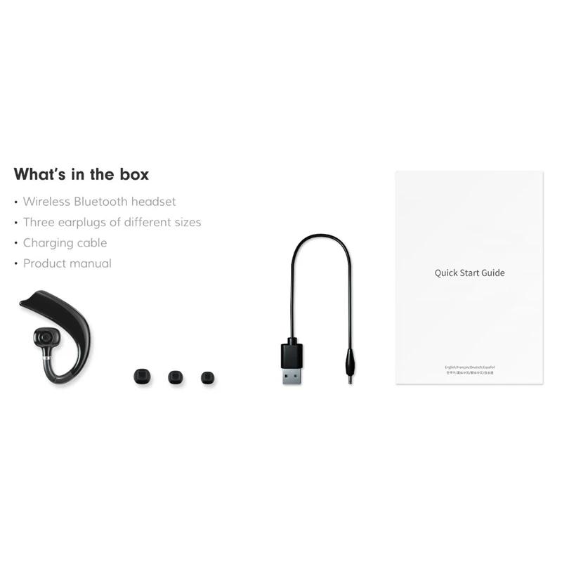 Деловые Bluetooth наушники с функцией быстрой зарядки и микрофоном|Наушники
