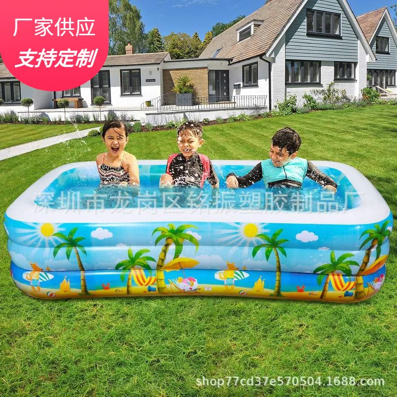 

Ming zhen New Style Infant Inflatable Swimming Pool Thick Three Layer 120cm Children Inflatable Marine Ball Bath Paddling Pool