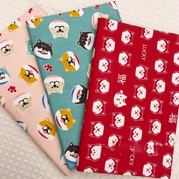 

BIY Fabric Dog Print envio gratis patches iron on patches patch Clothing tapirulan elettrico 50*160cm DIY Cloth cotton fabric