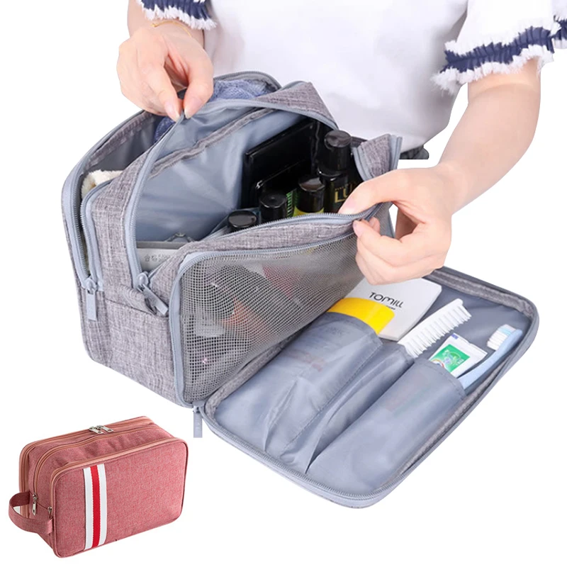 

Basedidea Travel Wash Cosmetic Bag Men's Woman Toiletries Bag Large Capacity Dry And Wet Separation Organizer Pouch