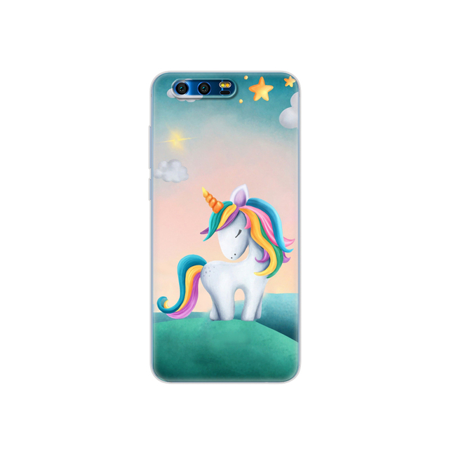 phone case for  honor 9 honor 9 lite soft tpu silicon back cover 360 full protective printing transparent coque