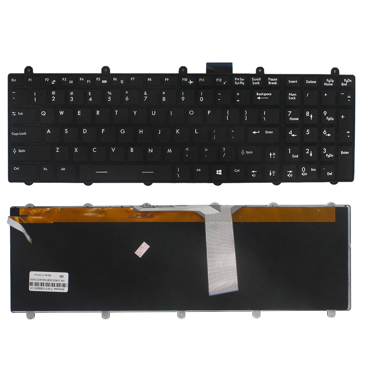 Новая черная клавиатура с подсветкой для ноутбука MSI GE60 GE70 GT60 GT70