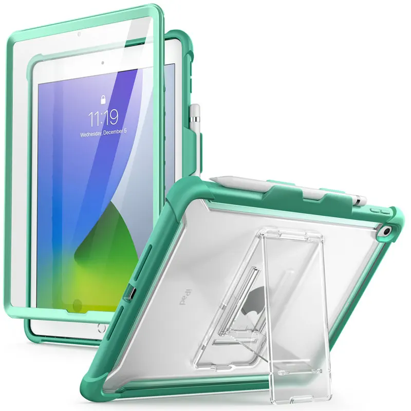 Premium Full-Body iPad Case with Kickstand, Built-in Screen Protector, and Pencil Holder