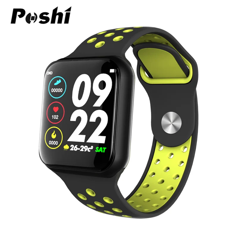 Смарт часы Полный сенсорный экран Bluetooth сердечного ритма спортивные музыкальные многофункциональные часы женские часы умные часы мужские - Color: green
