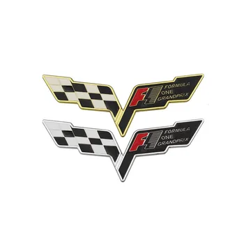

10pcs 3D Metal Emblem F1 Sticker for Chevrolet Corvette 60 Years Camaro Aveo Cruze Malibu Captiva Trax Niva Captiva Accessories