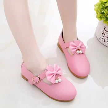 

1 Pair Baby Girl Bowknot Princess Shoes Anti-slip Breathable for Party Dancing M09