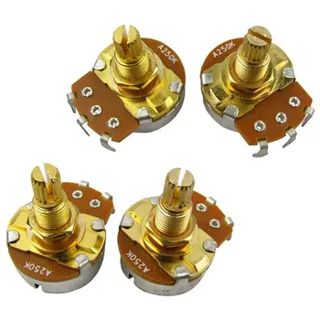 

10Pcs Guitar Full Size Pots L18Mm Shaft Audio Volume Taper Potentiometers For Electric Guitar Bass Parts