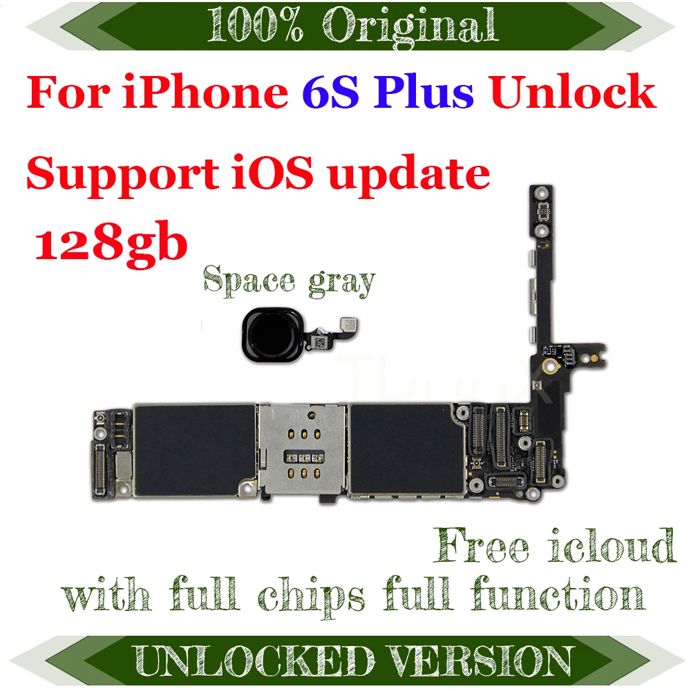 

Factory unlocked Mainboard for iphone 6s plus motherboard yes / no fingerprint Free iCloud with IOS System Logic board