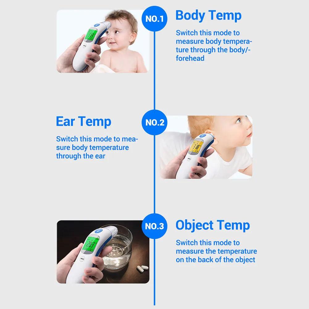 Термометр инфракрасный для тела цифровой ИК инфракрасный термометр высокая температура тела термометр лоб и ушной термометр