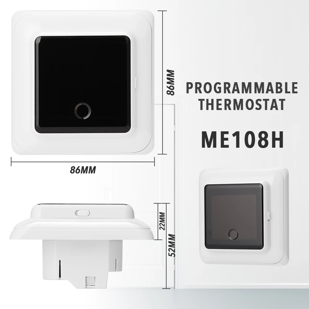 5 ℃-95℃ бытовой цифровой Комнатный Термостат термостат ME108H термостат с недельным программированием с ЖК-дисплей Экран