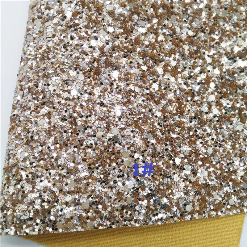 1PCS A4 SIZE 21X29cm Alisa Glitter Gold Glitter Fabric, Snake Faux Leather Fabric,Synthetic Leather PU for Bow DIY C09B - Цвет: 1