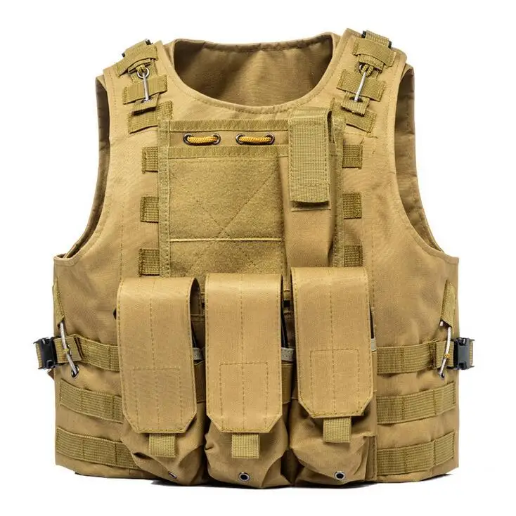 Khika Страйкбол военная экипировка тактический жилет Molle боевая штурмовая пластина перевозчик тактический жилет 7 цветов CS верхняя одежда охотничий жилет - Цвет: Khika