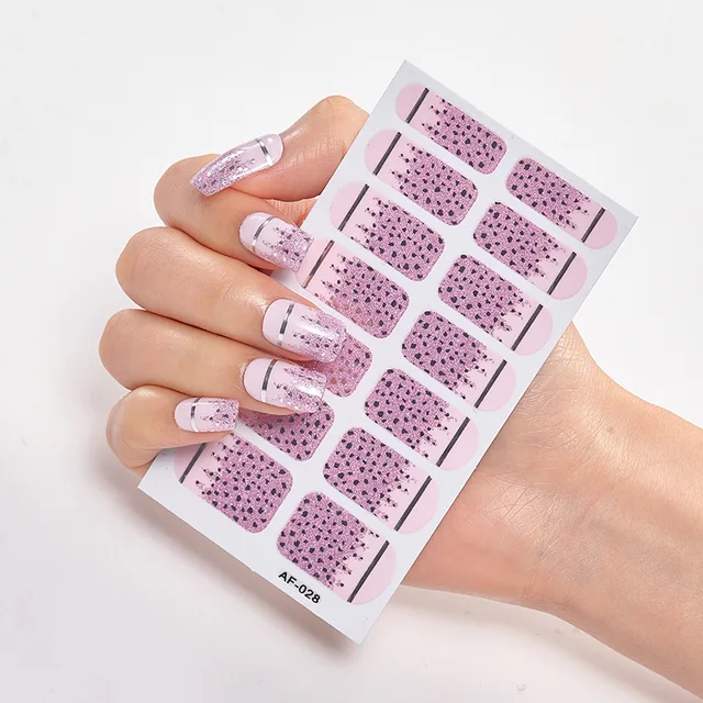 Full Cover Nail Stickers Nail Polish Nail Decoration Nails Sticker Designer Self Adhesive Nail Sticker Creative Nailart Sticker AF028
