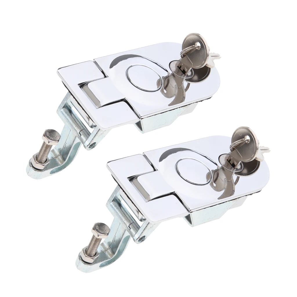 2x RV Baggage Compartment Door Lock - Flush Mount Compression Latch Key Locking w/ Keys for Boat Door Cabinet Cockpit Floor