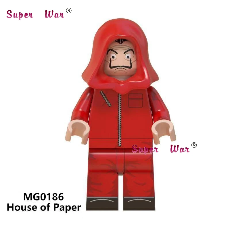 

Single House of Paper Popular DJ Marshmellow Queen Leader Singer Kiss Band building blocks toys for children
