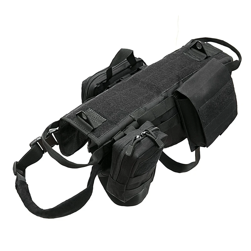 

Dog Vest Training Hunting Vest Dogs Water-Resistant Patrol Vest Pitbull Training Equipment Dogs Coat with 3 Detachable Pouches