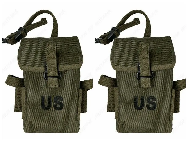 tomwang2012. PAIR Vietnam War Us Korean War M1956 Long Type Ammo Pouch Reenactments High Quality