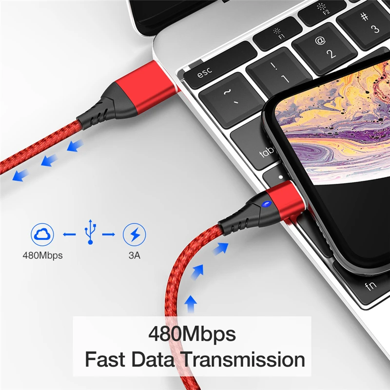 3а Магнитный кабель Micro usb кабель для iPhone XS MAX samsung S9 type C Быстрая зарядка Шнур для мобильного телефона Быстрая зарядка 3,0 зарядное устройство