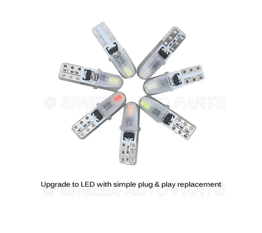 10PCS T5 LED �ڵ� �ڵ��� Led ���� �ؼ� ��� ���� ���� 2-3014 SMD ���� ��ȣ�� �� ��� ������ ��� 12V DC