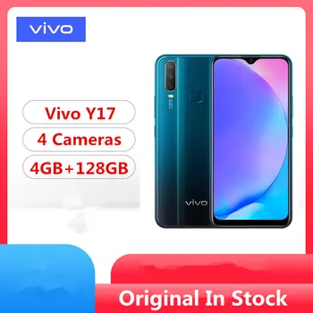 

Global Version Vivo Y17 4G LTE Cell Phone MTK6765 Android 9.0 6.35" 1544X720 4GB RAM 128GB ROM 20.0MP NFC B7 5000mAh Fingerprint