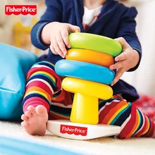 FISHER-PRICE Children'S Educational Toy Stack-up CHILDREN'S Rattles Circle of a Tumbler Rainbow Jenga N8248