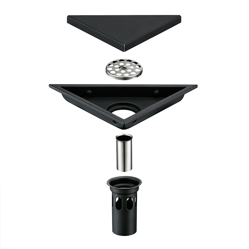 Bathroom Sink Drains Hidden Type Triangle Tile Insert Floor Drain Waste