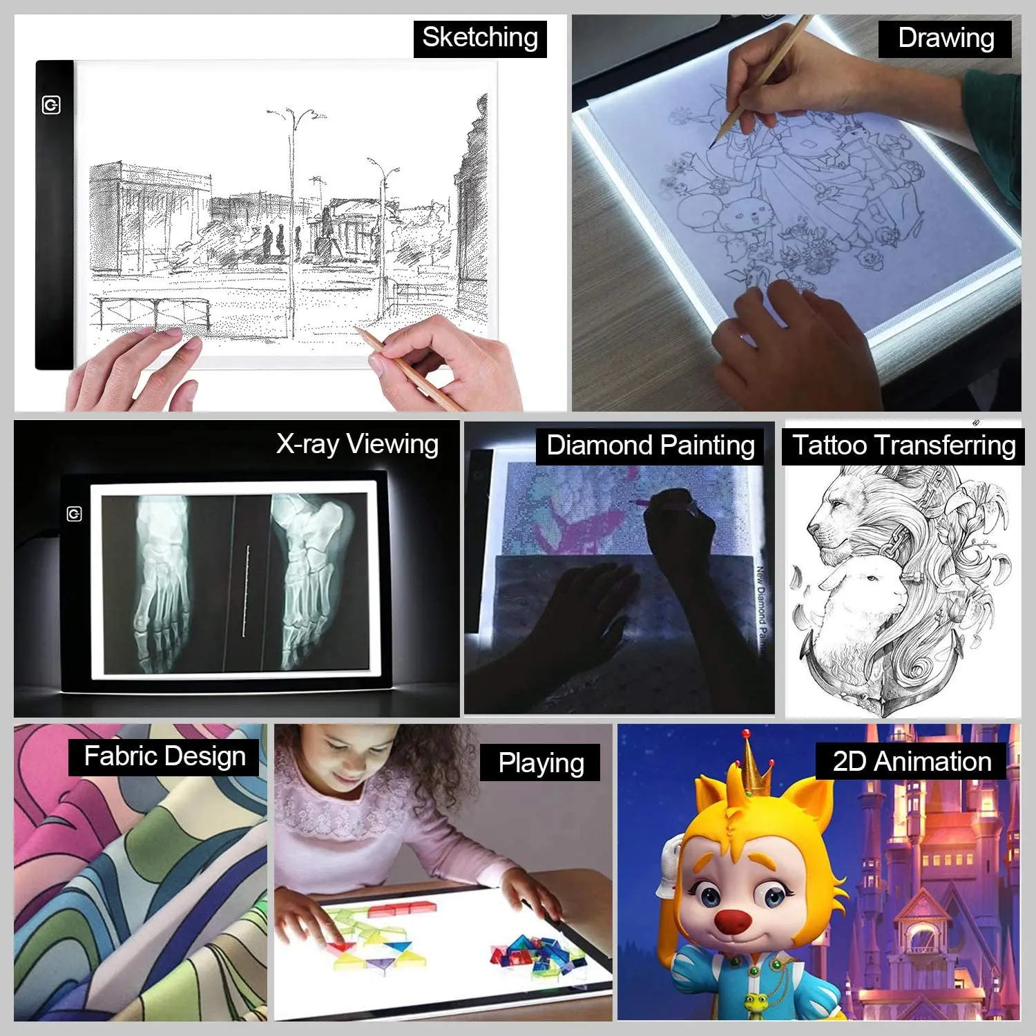 A3 A4 A5 LED Artist Thin Art Stencil Drawing Board Led Light Pad Table Pad Panel Drawing Tracing Tracer Copy Board Light Draw