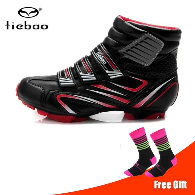 TIEBAO/Обувь для велоспорта; Зимняя мужская обувь для горного велосипеда; zapatillas deportivas mujer sapatilha ciclismo; обувь суперзвезды для мужчин - Цвет: add socks
