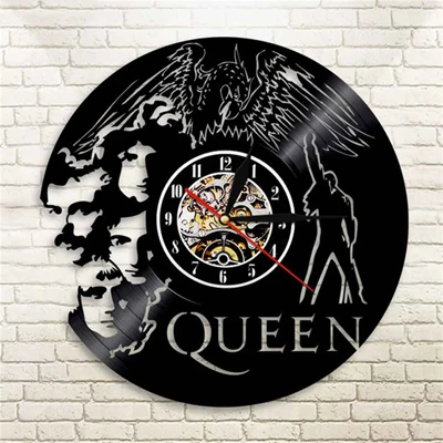 GH queen рок-группа настенные часы современный дизайн Музыкальная Тема классические виниловые пластинки часы настенные часы искусство домашний декор подарки для музыканта - Цвет: 8