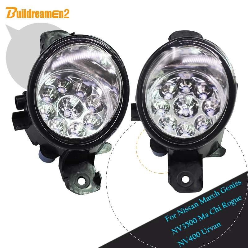 Buildreamen2 For Nissan Rogue NV400 Urvan March Geniss NV3500 Ma Chi Car LED Fog Light DRL Daytime Running H8 H11 DC 12V | Автомобили и