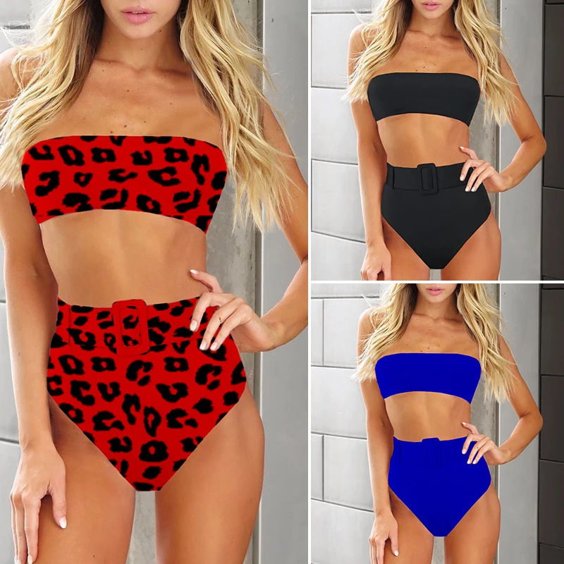 

Bandeau Sexy Bikini 2019 Mujer Push Up Swimming Suit Summer Swimwear Women High Waist Swimsuit Brazilian Bikini Set Monokini