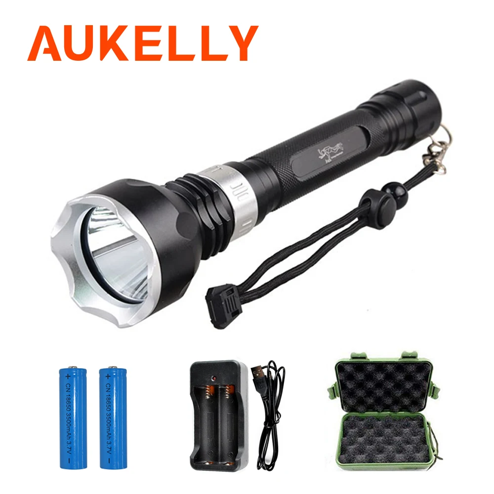 

Led scuba diving flashlight Waterproof Underwater lamp L2 Rechargeable led torches High Power Diver linterna Dive Metal Light